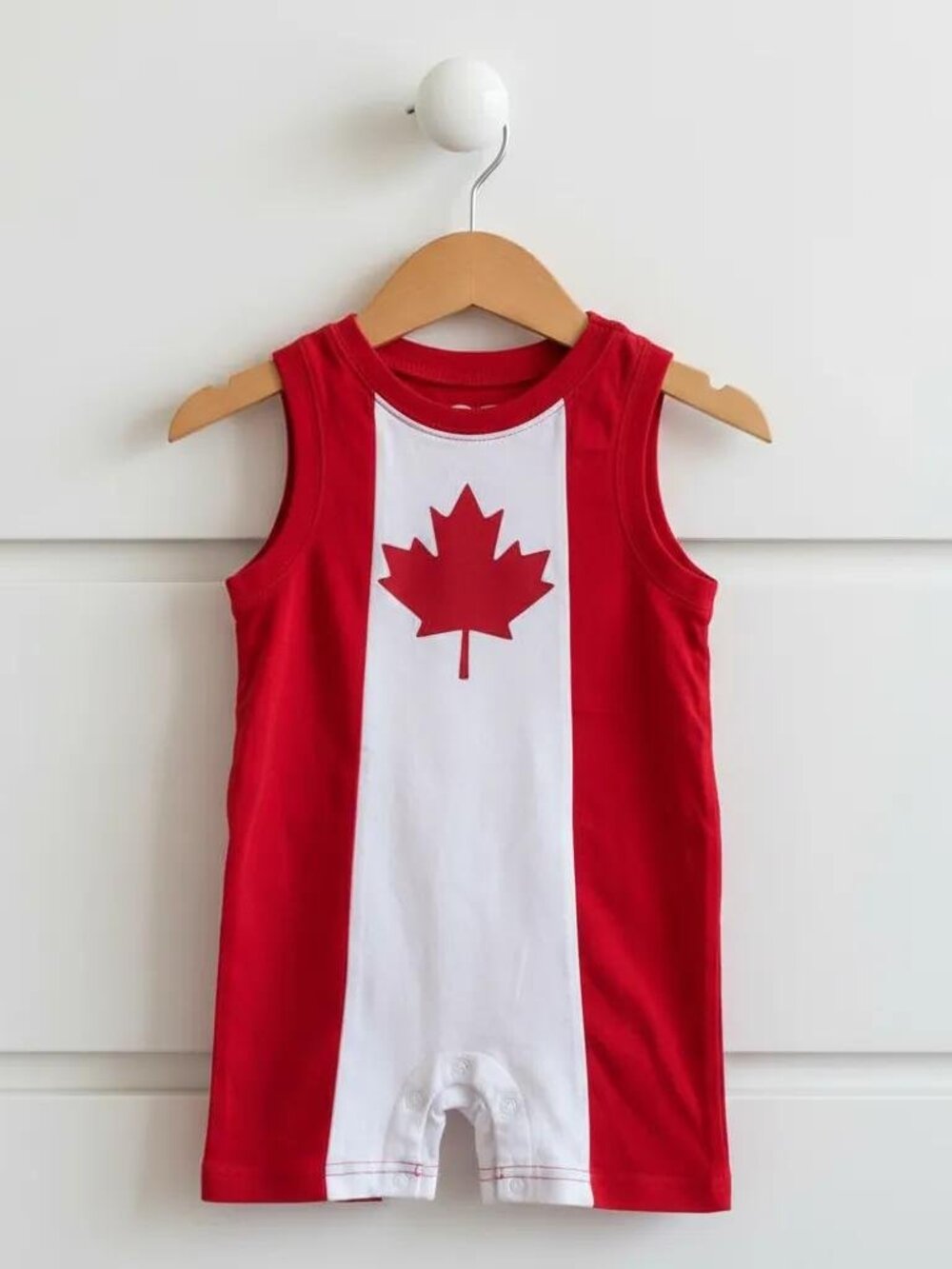 Place Canadian Flag Red/White Colourblock Sleeveless Romper 9-12 Months